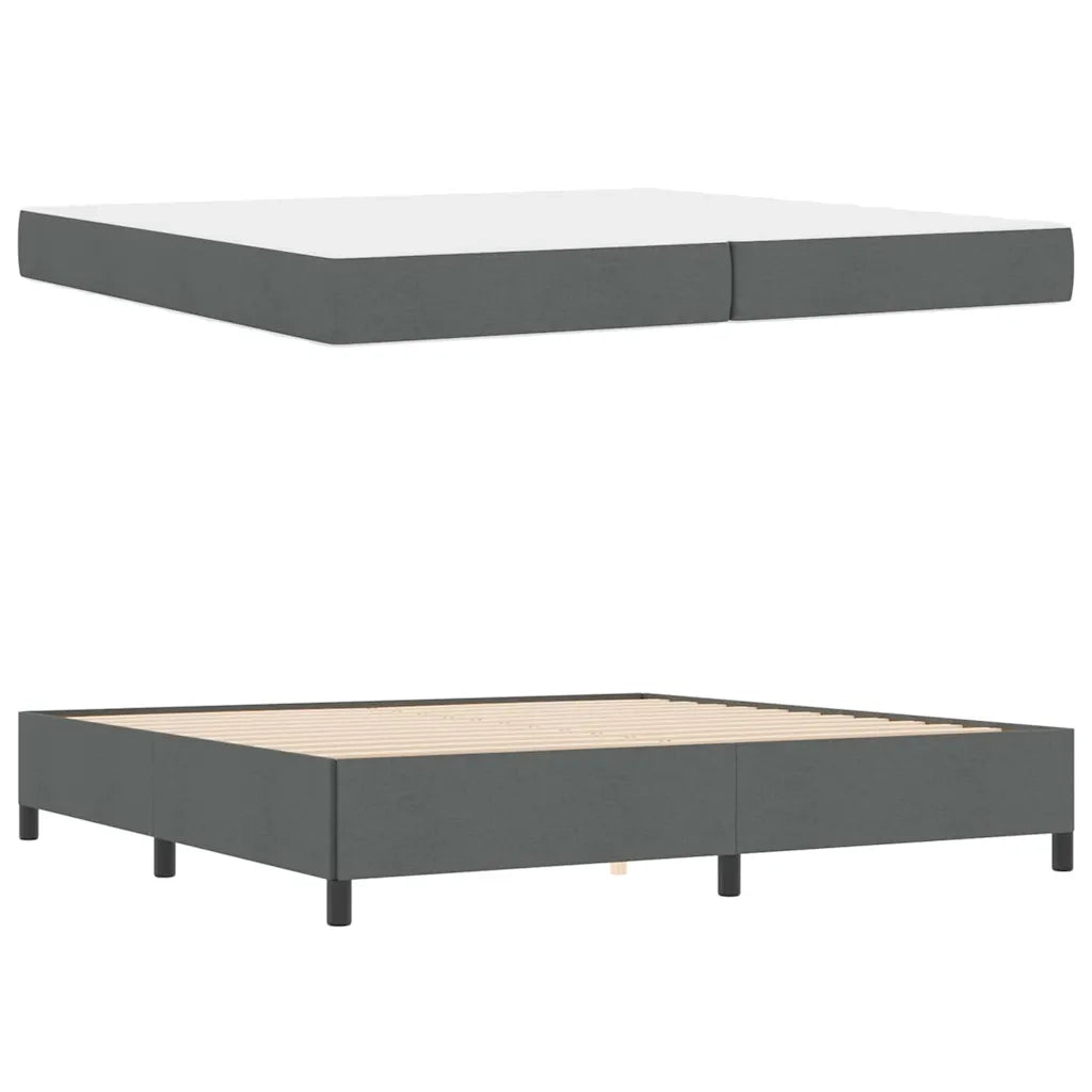 vidaXL Letto a molle Grigio scuro e Nero 200 x 200 cm