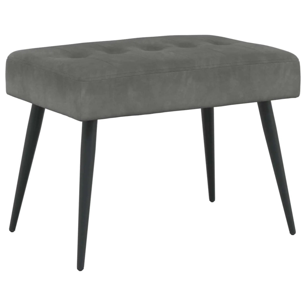 Panchina con bottoni imbottiti Grigio Scuro 60 x 40 x 45 cm 42038502