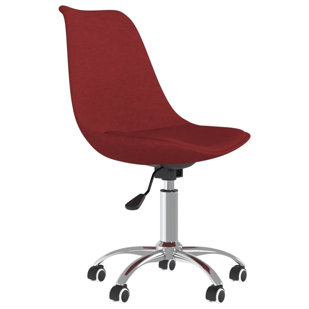 Sedie da Pranzo Girevoli 2 pz Rosso Vino in Tessuto cod mxl 28858