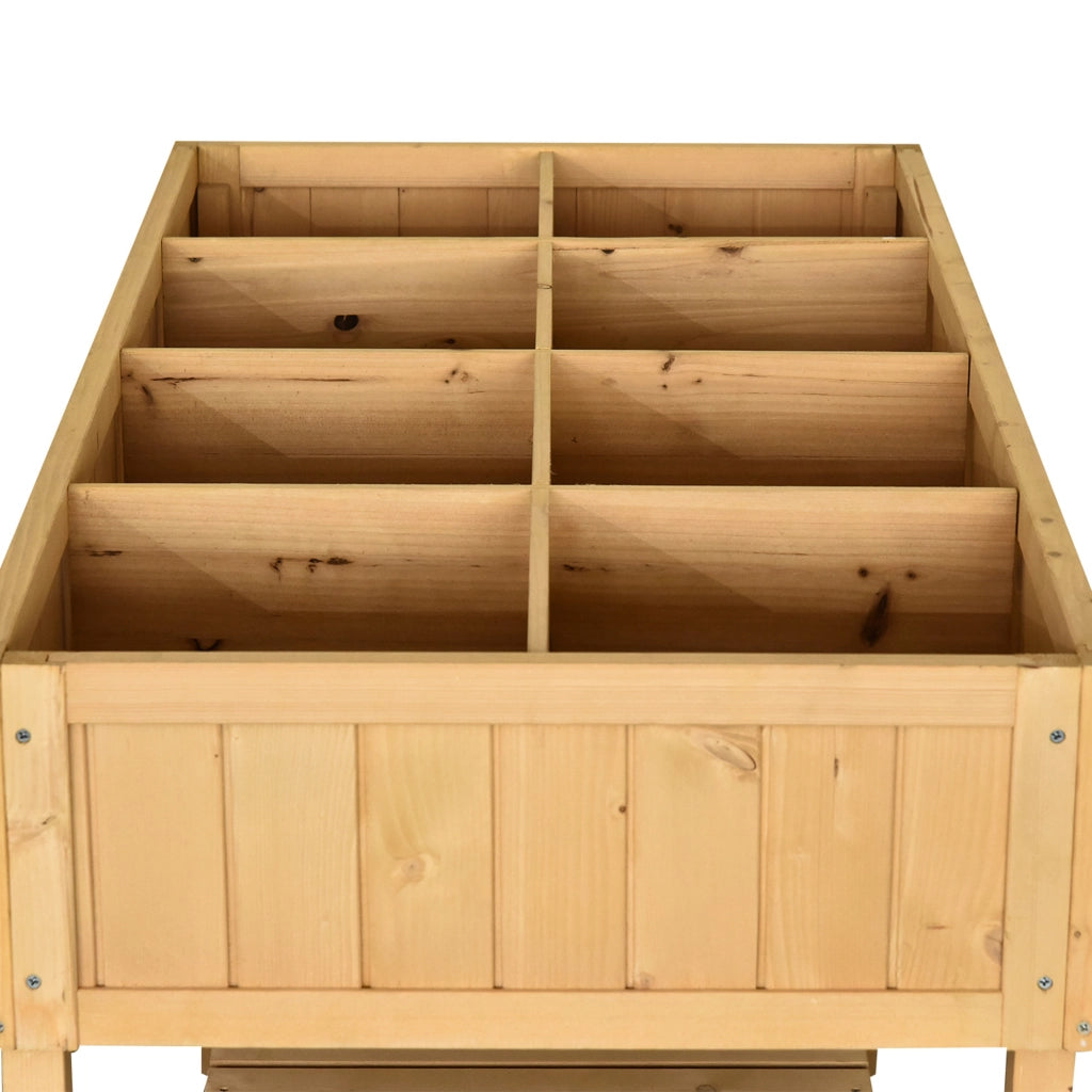 Letto a soppalco con 8 scomparti e tavolo da giardino ¨C zephmum ¨C in legno di abete con ripiano e scarico