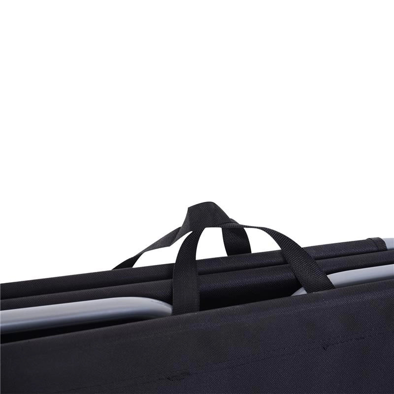 SDRAIO DA GIARDINO PIEGHEVOLE IN METALLO E TESSUTO 180 X 55 X 24 CM NERO