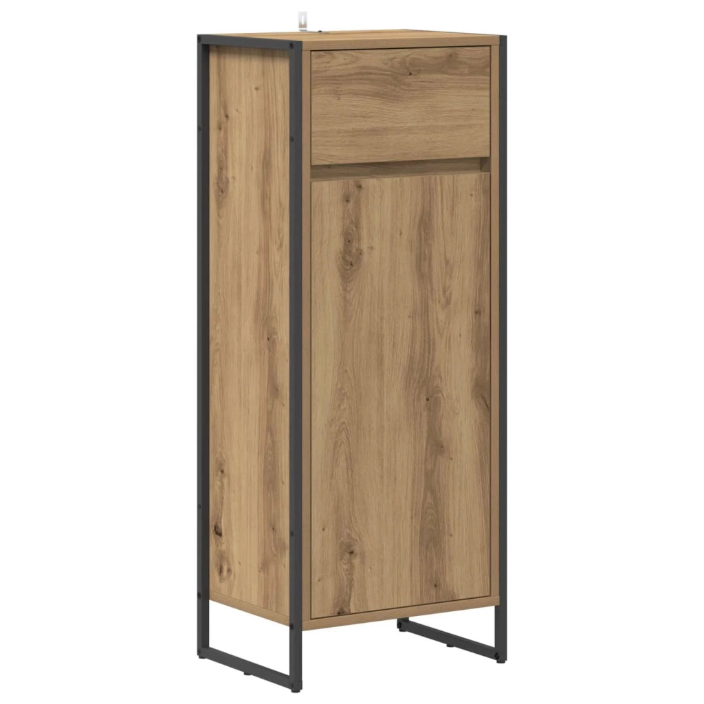 Mobile da Bagno con porta Rovere Artigianale 40 x 30 x 100 cm