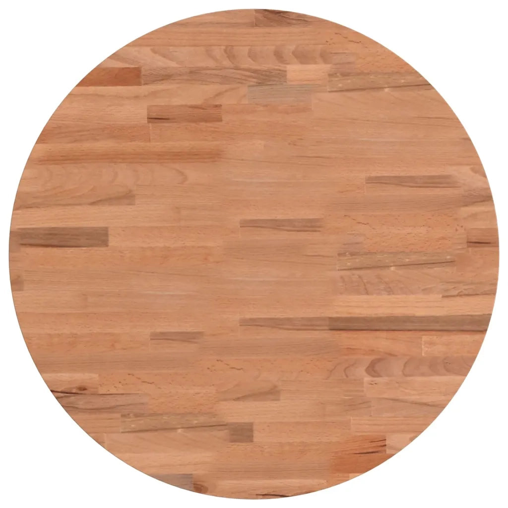 Piano per Tavolo Ã˜50x1,5 cm Rotondo in Legno Massello di Faggio