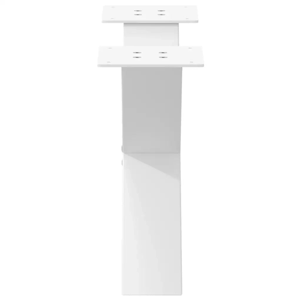 Gambe per Tavolino da Caffè a Forma di X 2 pz Bianche 60x(30-31) cm Acciaio 4012941
