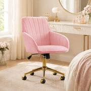 SEDIA DA UFFICIO Girevole Regolabile 50-59 cm Velluto Rosa
