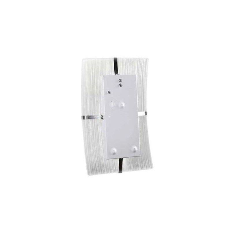 PLAFONIERA APPLIQUE RETTANGOLARE 30X18 CM CON DESIGN SATINATO COLORE BIANCO