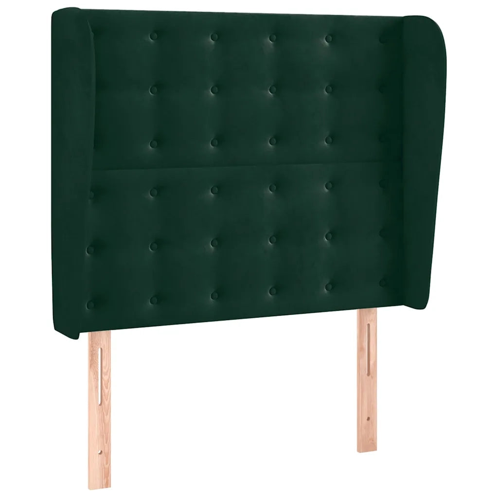 Testiera ad Orecchio Verde Scuro 83x23x118/128 cm in Vellutocod mxl 97697