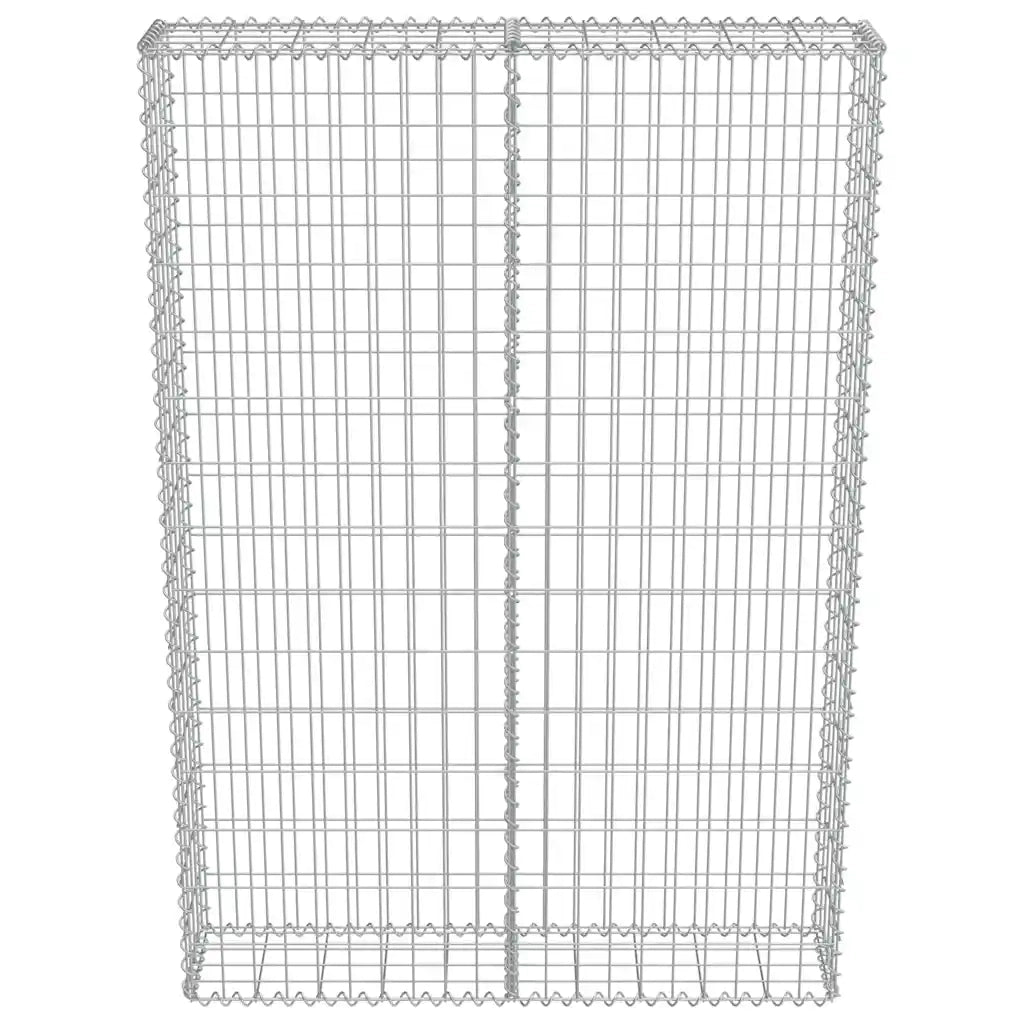 Gabbione con Copertura in Acciaio Zincato 100x20x150 cm