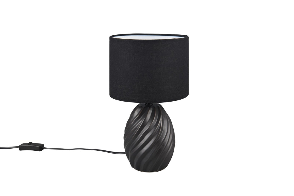 Lampada da tavolo MELVA in ceramica nera E14 40W RL