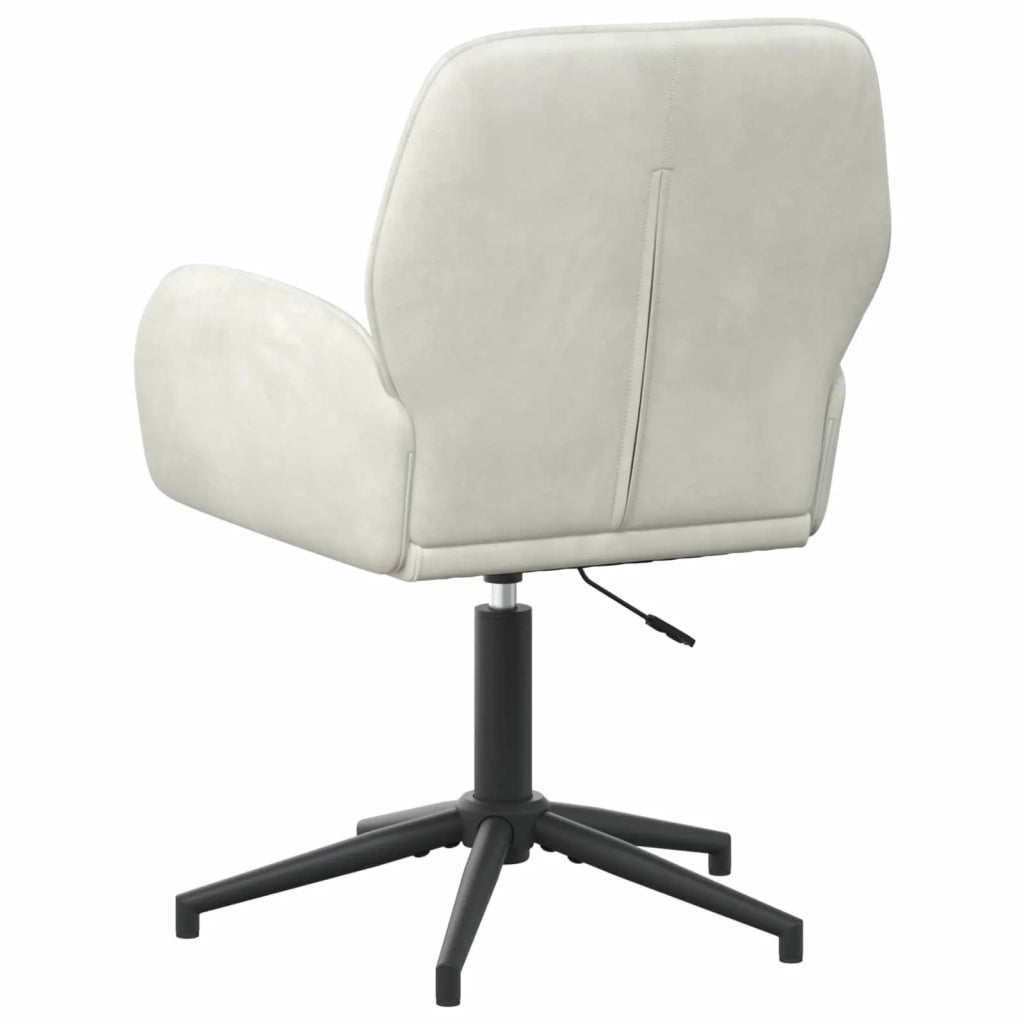 Sedie da scrivania girevoli 4 pz 54 x 55 x 90 cm Crema Velluto 3428335