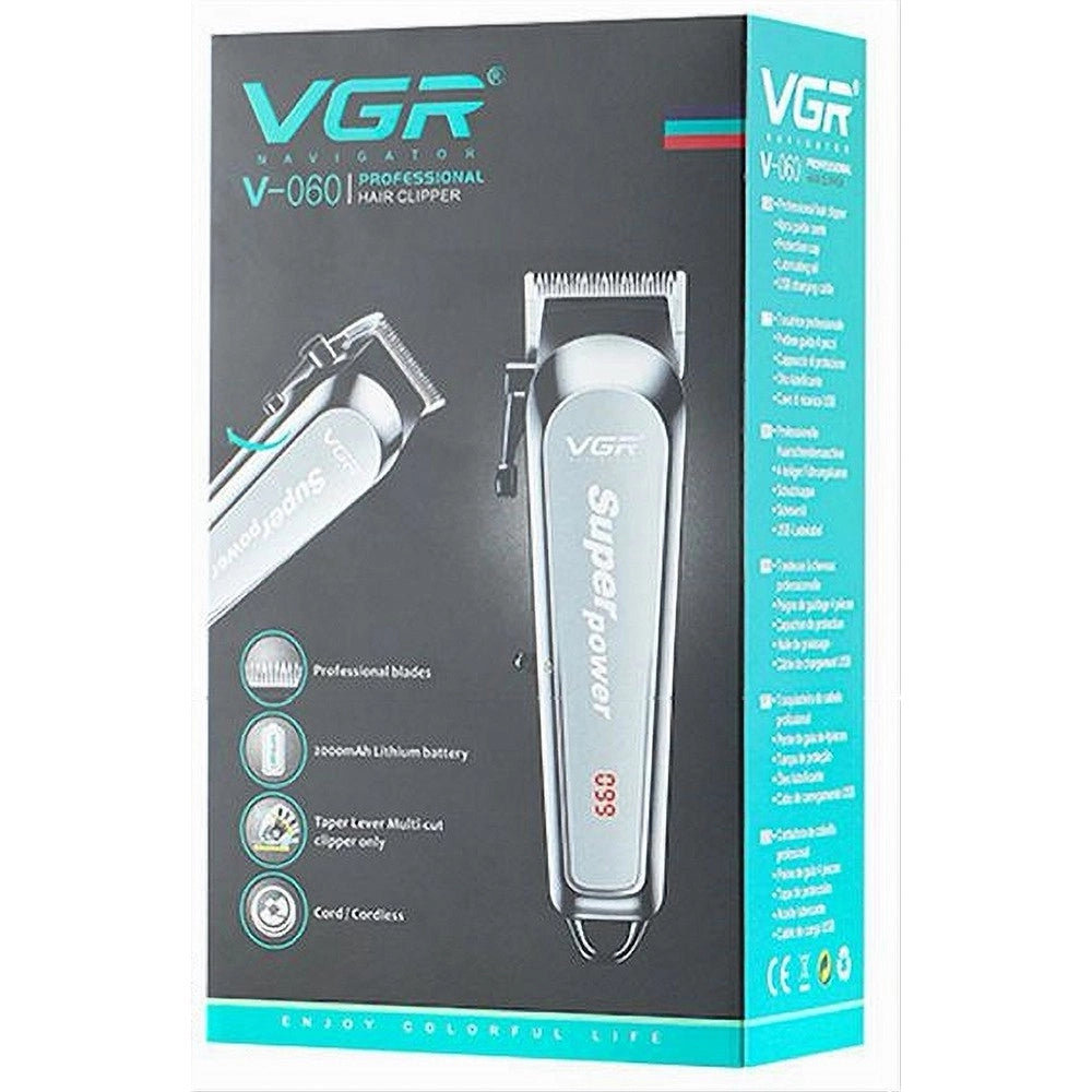 Tagliacapelli Senza Fili Regolabarba Uomo Batteria Ricaricabile Rasoio Vgr V-060