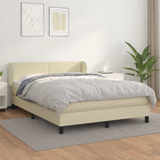 Giroletto a Molle con Materasso Crema 140x200 cm in Similpelle 3127195