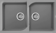Lavello EGO 450 86X50 2 vasche CEMENTO 48