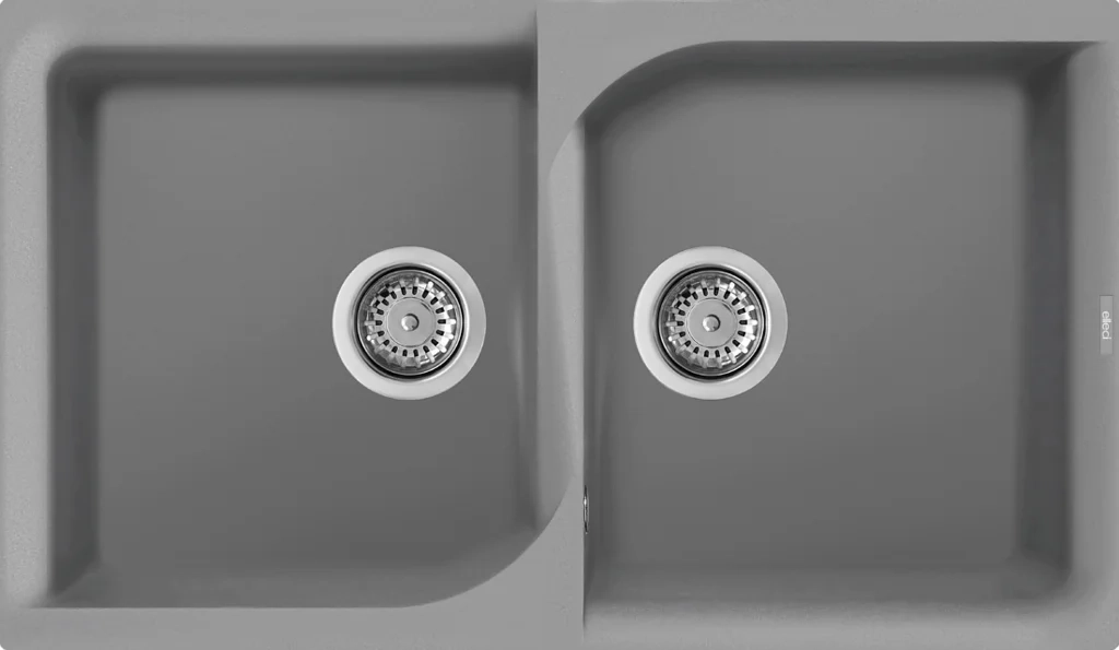 Lavello EGO 450 86X50 2 vasche CEMENTO 48