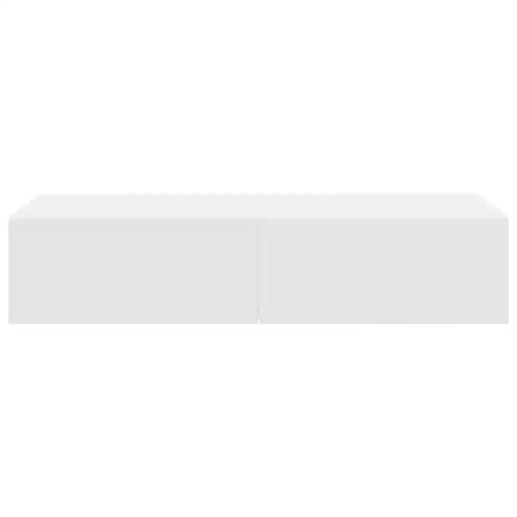 Scaffale a Parete con Cassetti Bianco 80x33x17 cm in Truciolato 859977