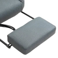 Sedia da Ufficio Ergonomica, Poltrona da Computer, Girevole a 360°, Regolabile in Altezza, con Poggiatesta e Braccioli Imbottiti, con Poggiapiedi, Similpelle, 68 x 80 x 120–126 cm