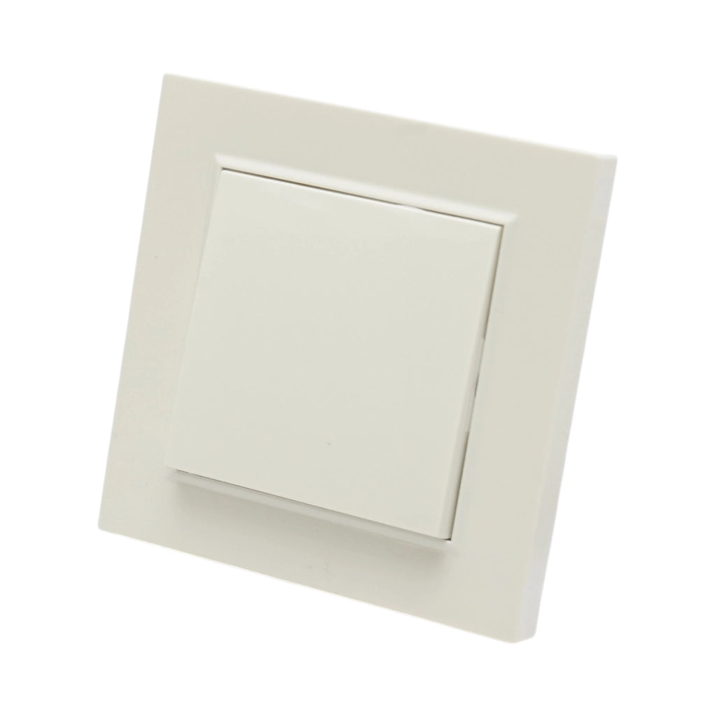 Interruttore da incasso per scale bianco 220V, 10AX, ABS 80x80mm