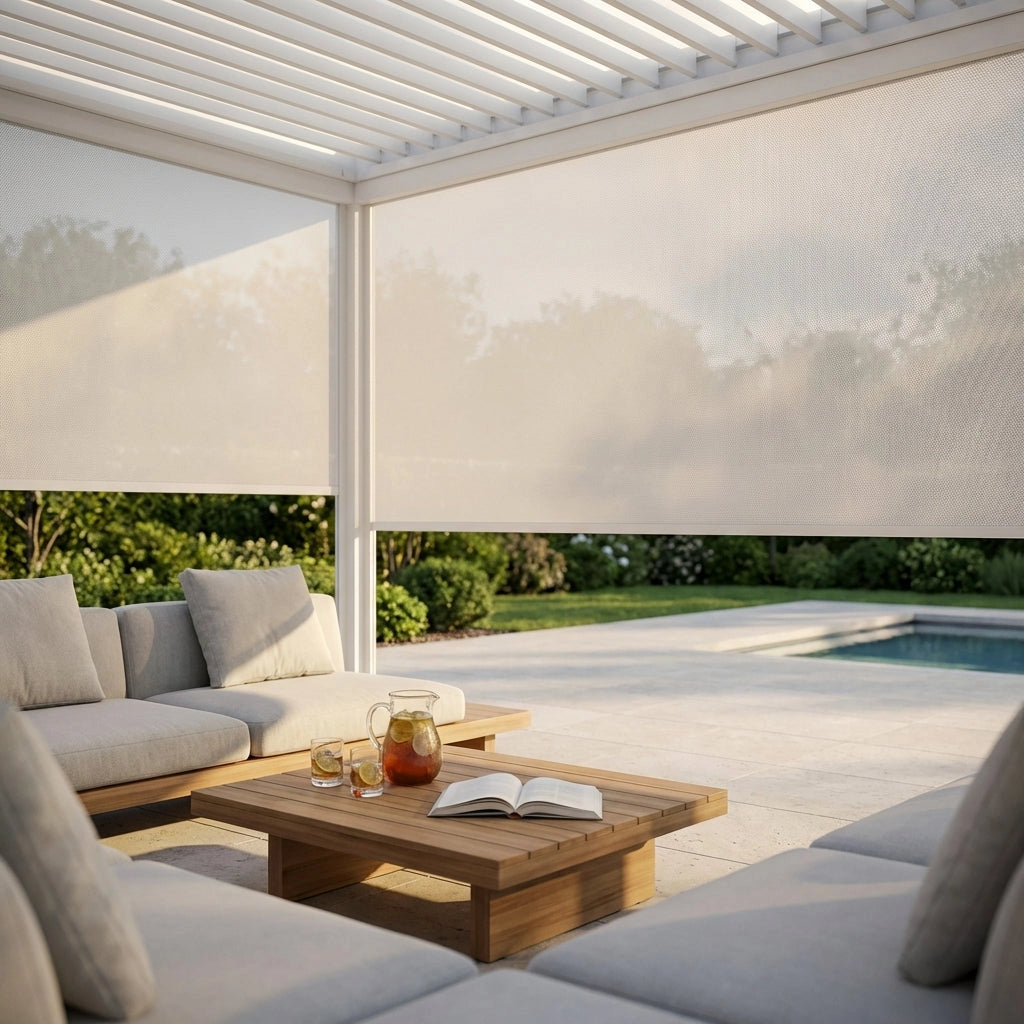 Parete laterale per pergola in alluminio textilene - TONY