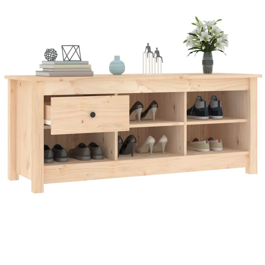 Scarpiera-Scaffale per scarpe 110x38x45,5 cm in Legno Massello di Pino 937143