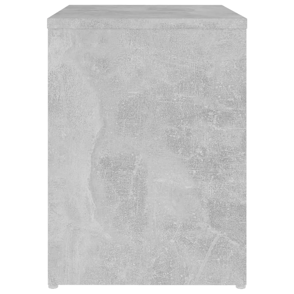Comodino | Armadio da Notte | Mobiletto da notte Grigio Cemento 40x30x40 cm in Legno Multistrato
