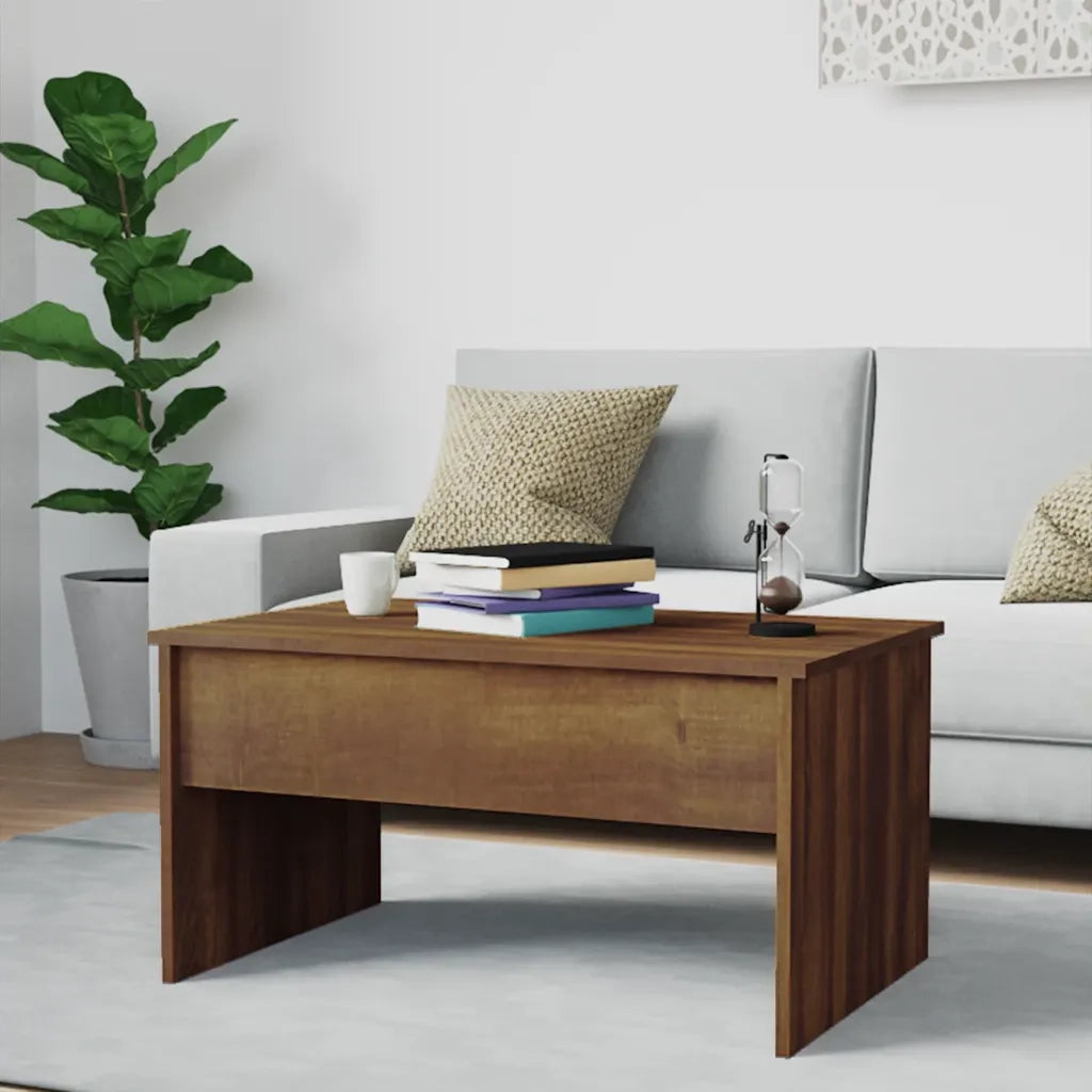 Tavolino Rovere Marrone 80x50,5x41,5 cm in Legno Multistrato cod mxl 48159