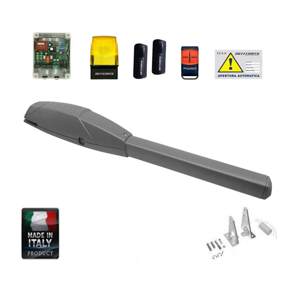KIT OP3000 AUTOMAZIONE CANCELLO AUTOMATICO 1 ANTA BATTENTE CON FINECORSA 230V
