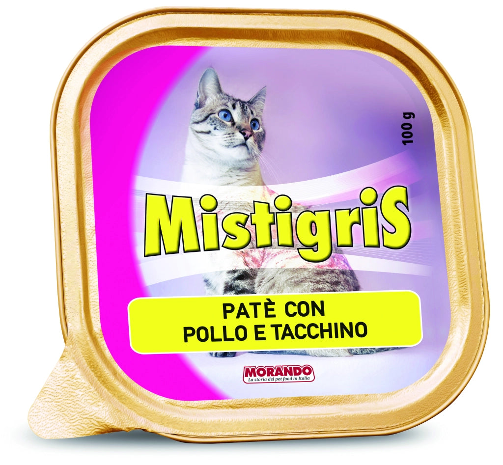 Patè per Gatti ''Misura Tigris'' Gusto Pollo e Tacchino Gr. 100 32 Pezzi