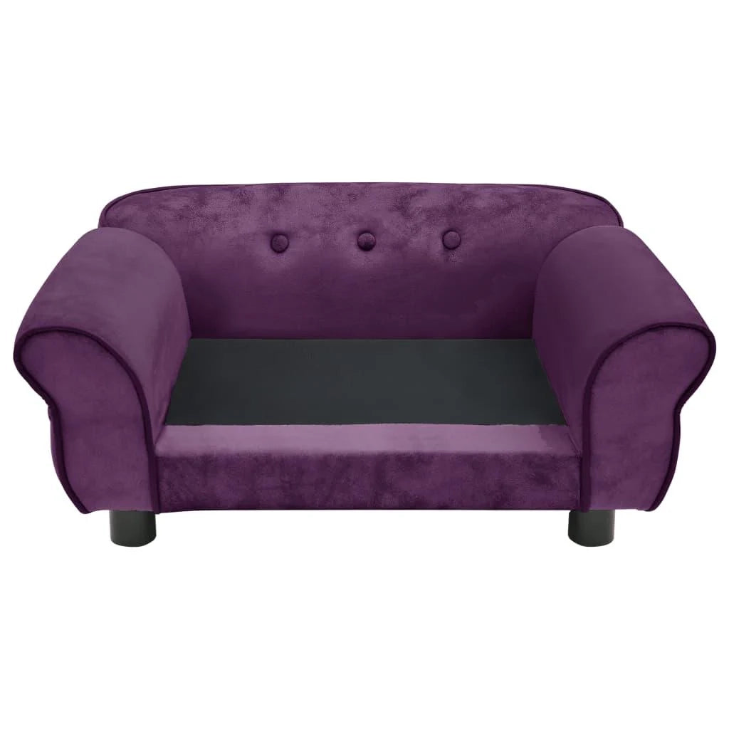 Divano per cani 72 cm peluche bordeaux 02_0000121