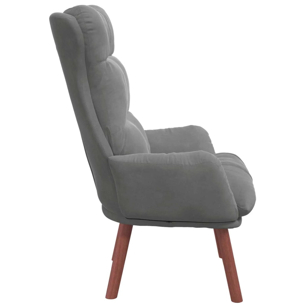 Poltrona | Sedia Relax Grigio scuro 69 x 74 x 93 cm Velluto