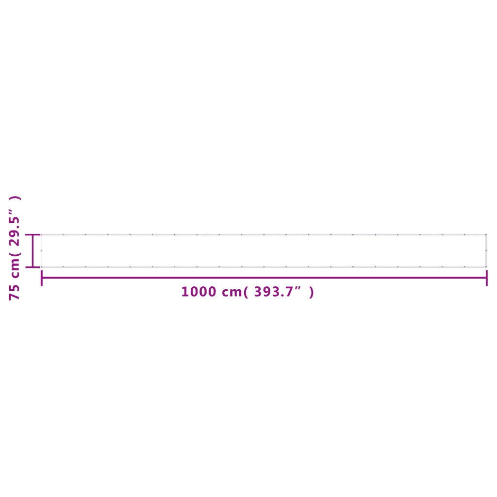 Paravento da Balcone Sabbia 75x1000 cm 100% Poliestere Oxford 4000027
