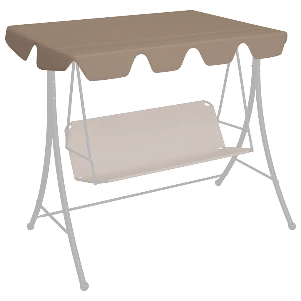 Baldacchino per Dondolo Giardino Tortora 150/130x105/70 cm CFW4086779