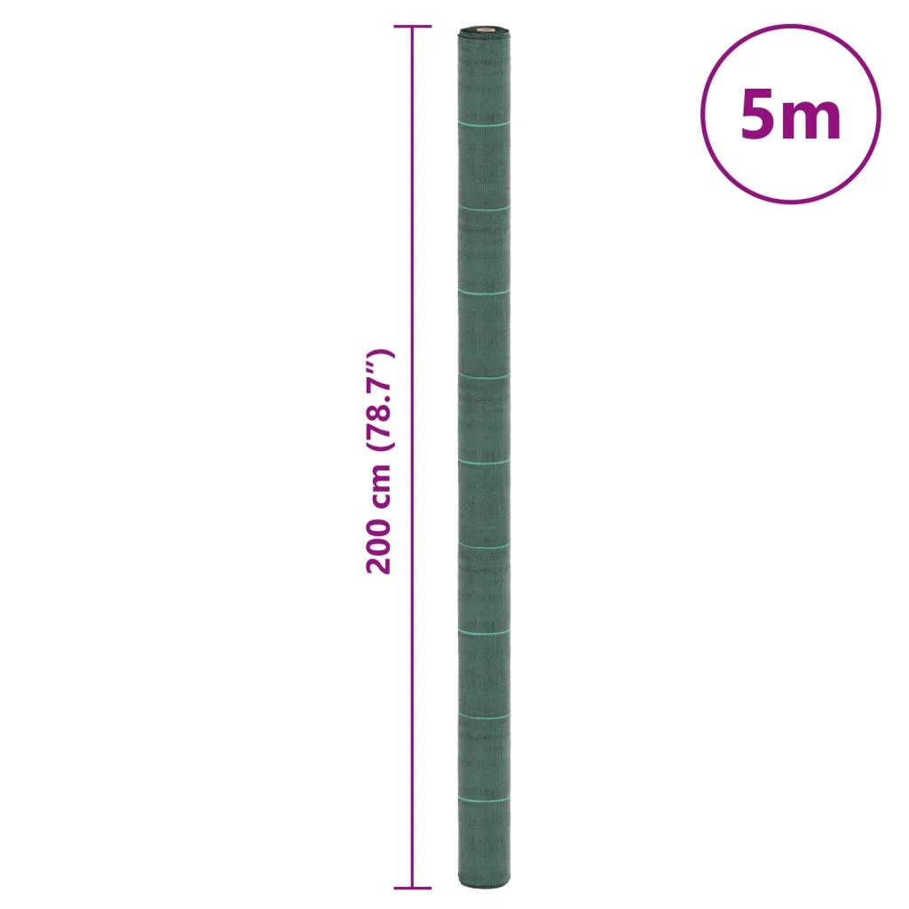 vidaXL Membrana Antierbacce Verde 2x5 m in PP