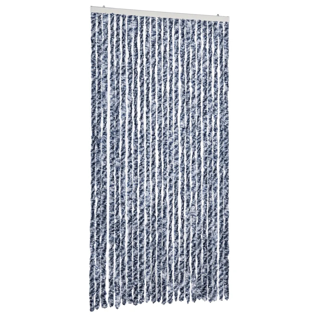 Tenda Antimosche-Zanzariera Blu e Bianca 100x200 cm in Ciniglia