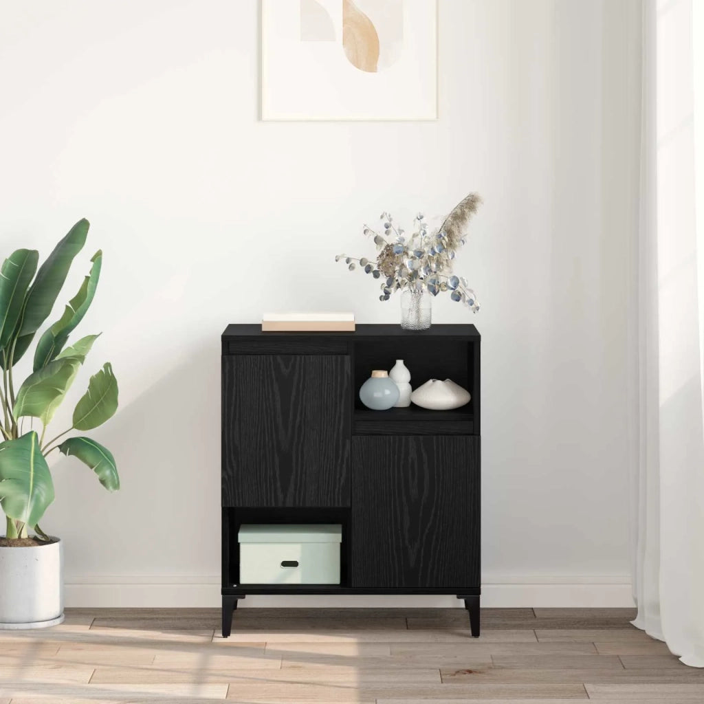 Credenza Rovere Nero 60 x 35 x 70 cm Legno multistrato 881262