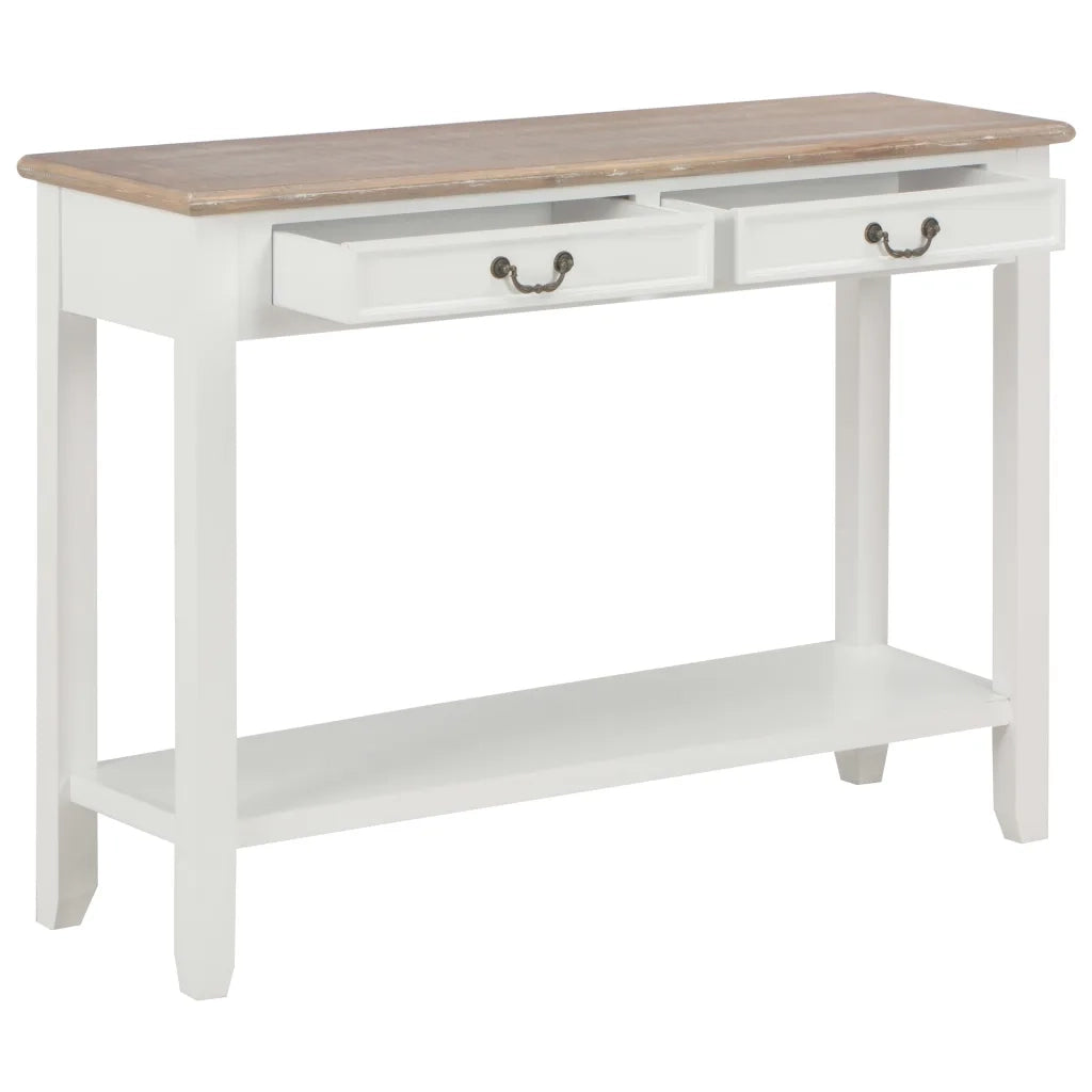 Tavolo Consolle | Tavolo d'Ingresso Bianco 110x35x80 cm in Legno