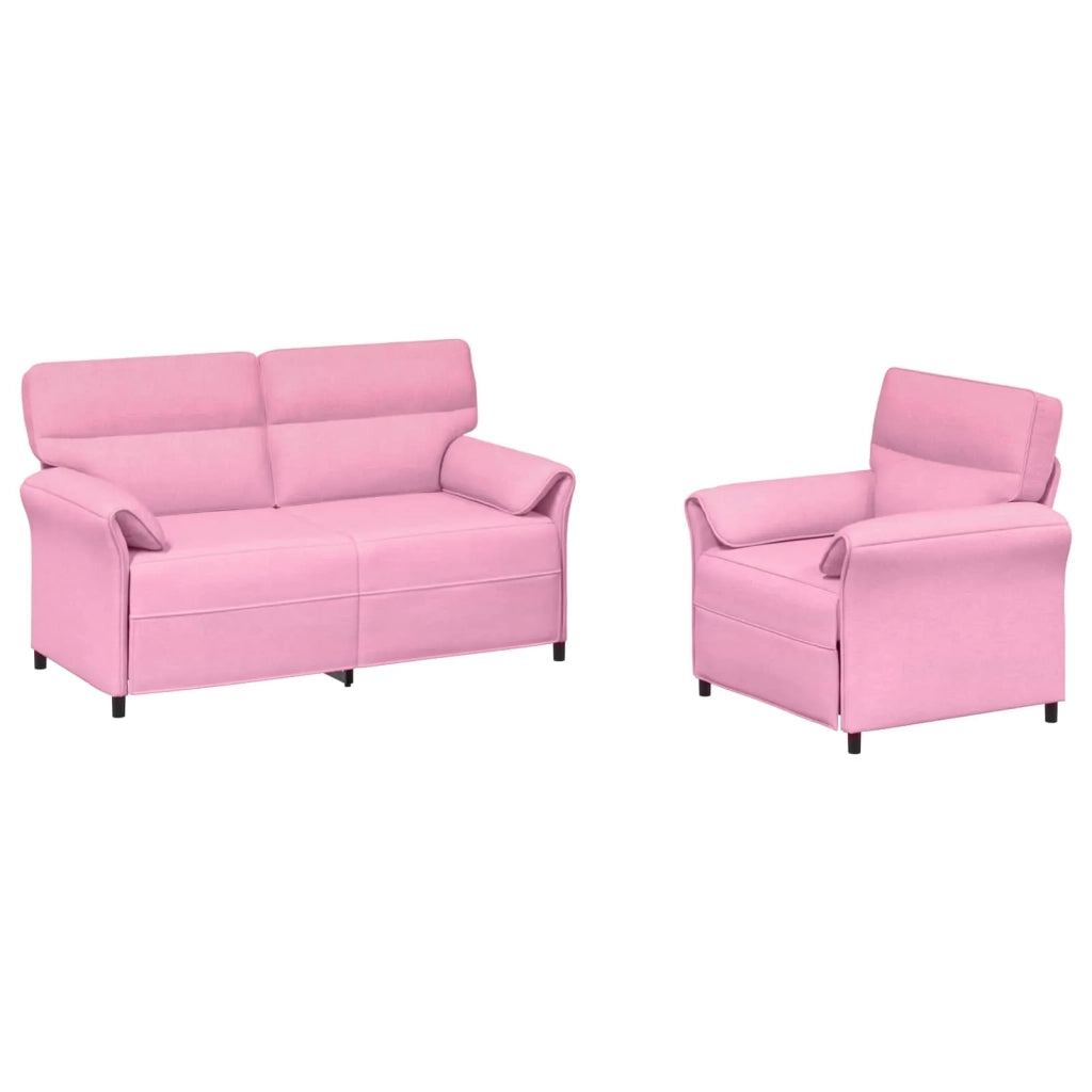 Set di divani 2 pz Rosa Tessuto 3424869