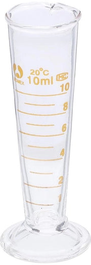 Bicchiere di Laboratorio con Cono 10 ml in Vetro Borosilicato - Resistente al Calore - Bicchiere con Bocca Larga