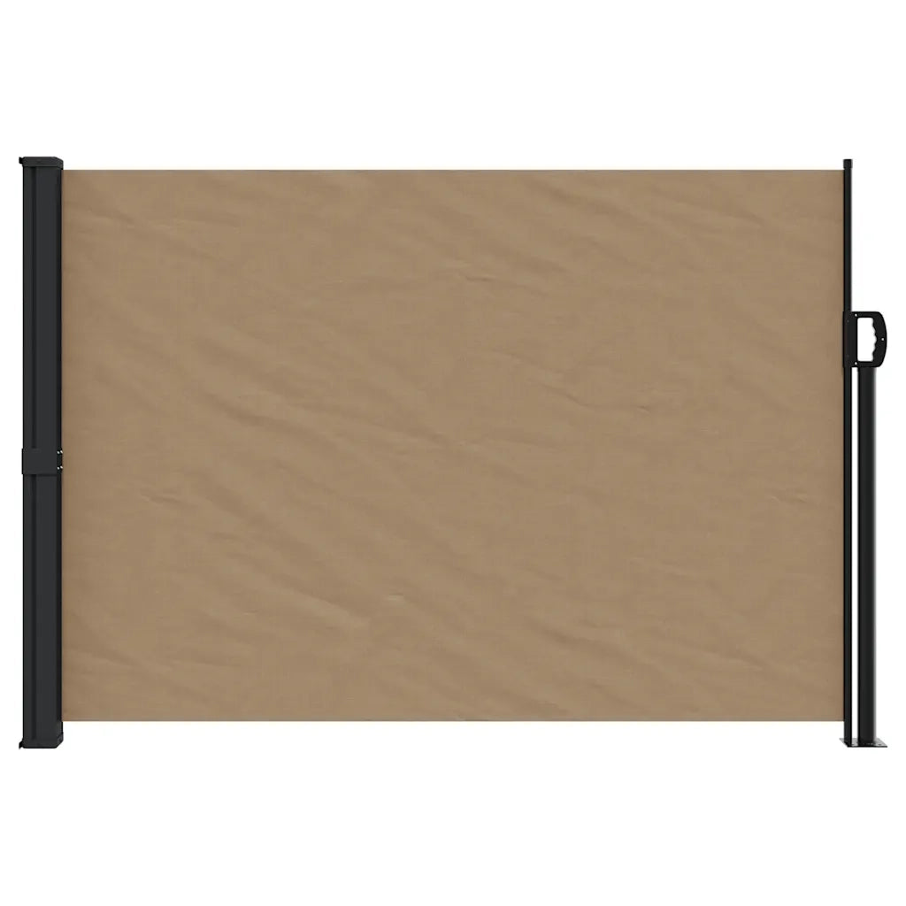 Tenda da Sole Laterale Retrattile-Tenda parasole per giardino Tortora 140x500 cm