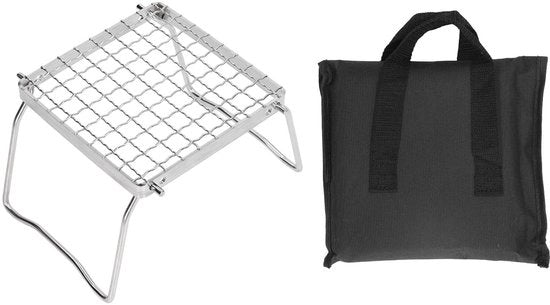 Griglia da Campo Portatile - Barbecue da Trasportare - Griglia Opaca - Argento - Ideale per l'Esterno - Perfetto per Picnic e Feste