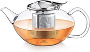 Teiera in Vetro con Filtro e Coperchio in Acciaio Inossidabile - 1550 ml