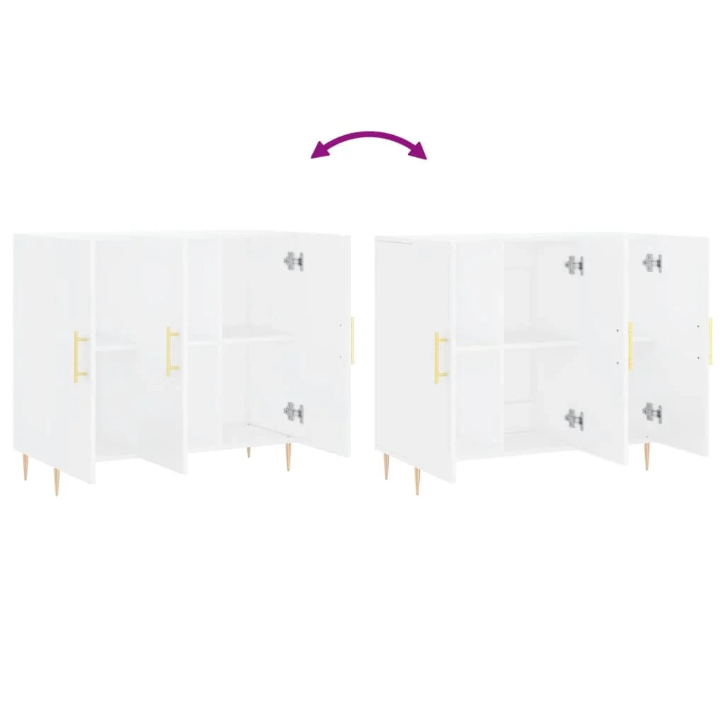 Buffet credenza cassettiera armadio mobile contenitore organizer per cucina soggiorno salotto 90 x 34 x 80 cm legno ingegnerizzato bianco 02_0030532