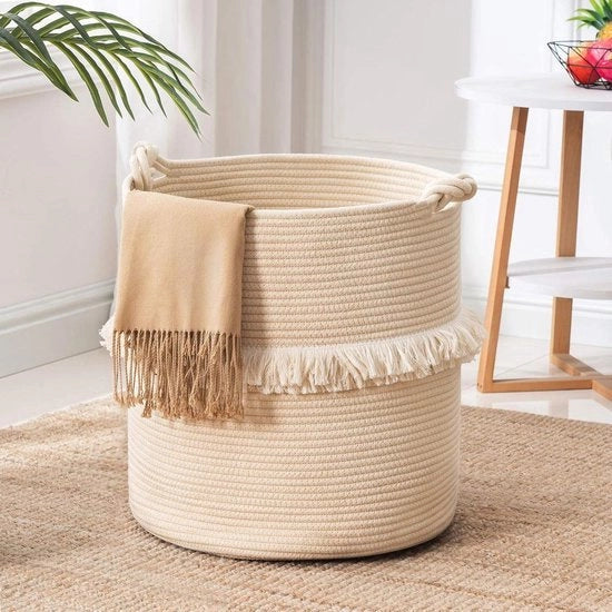 Tessuto di canapa per contenitore per la nursery - grande contenitore per giocattoli e abbigliamento - contenitore boho per la sala da soggiorno - 399 x 429 cm