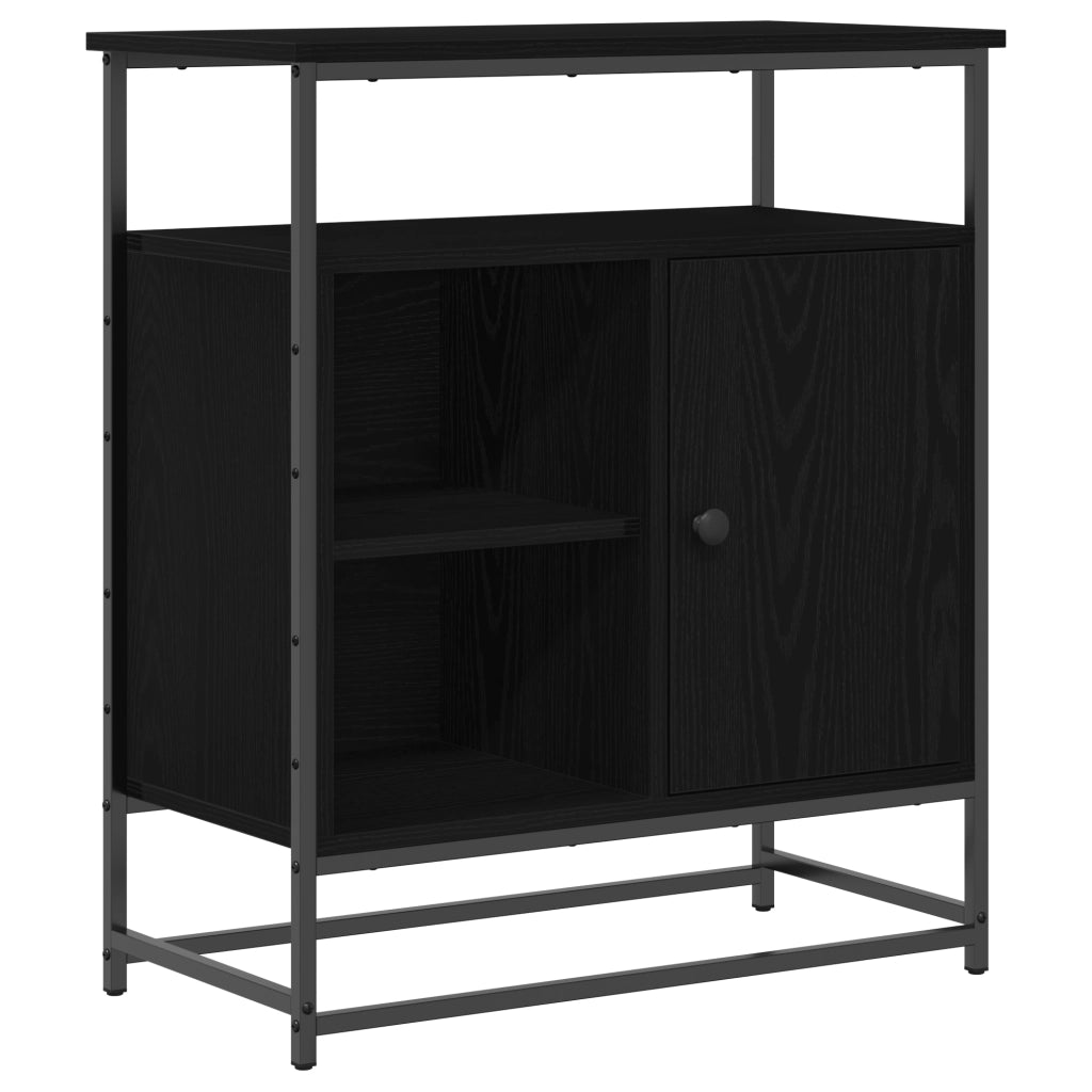 Credenza Rovere Nero 69 x 35 x 80 cm Legno multistrato 862981