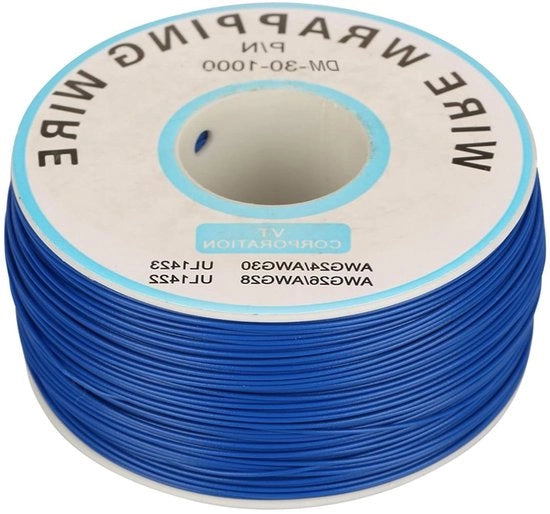 Cavo elettrico in rame singolo 30AWG 200 metri - Blu.
