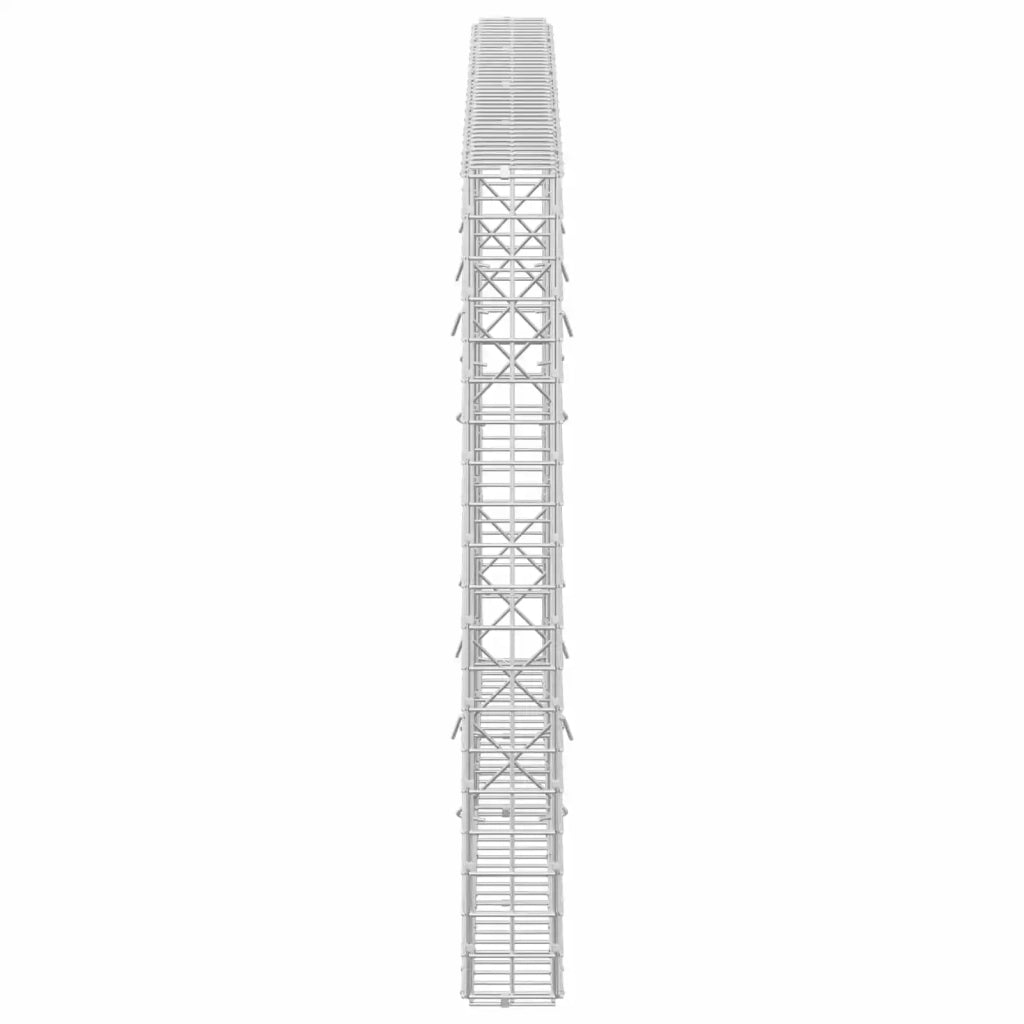 Gabione con filo da 5 mm e rete da 5x5 cm 200x10x100 cm 3463966
