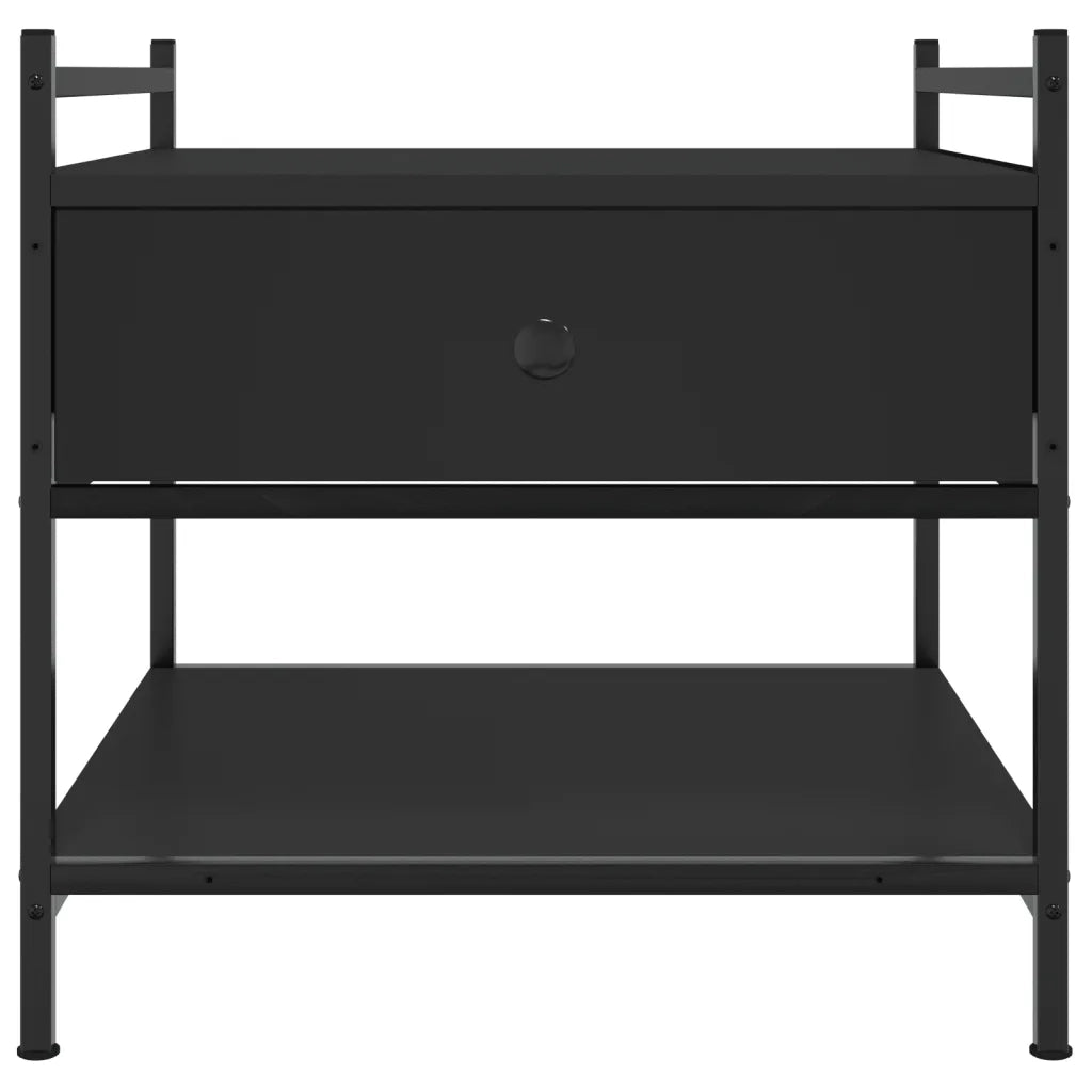Tavolino da Salotto Nero 50x50x50 cm in Legno Multistrato 833965