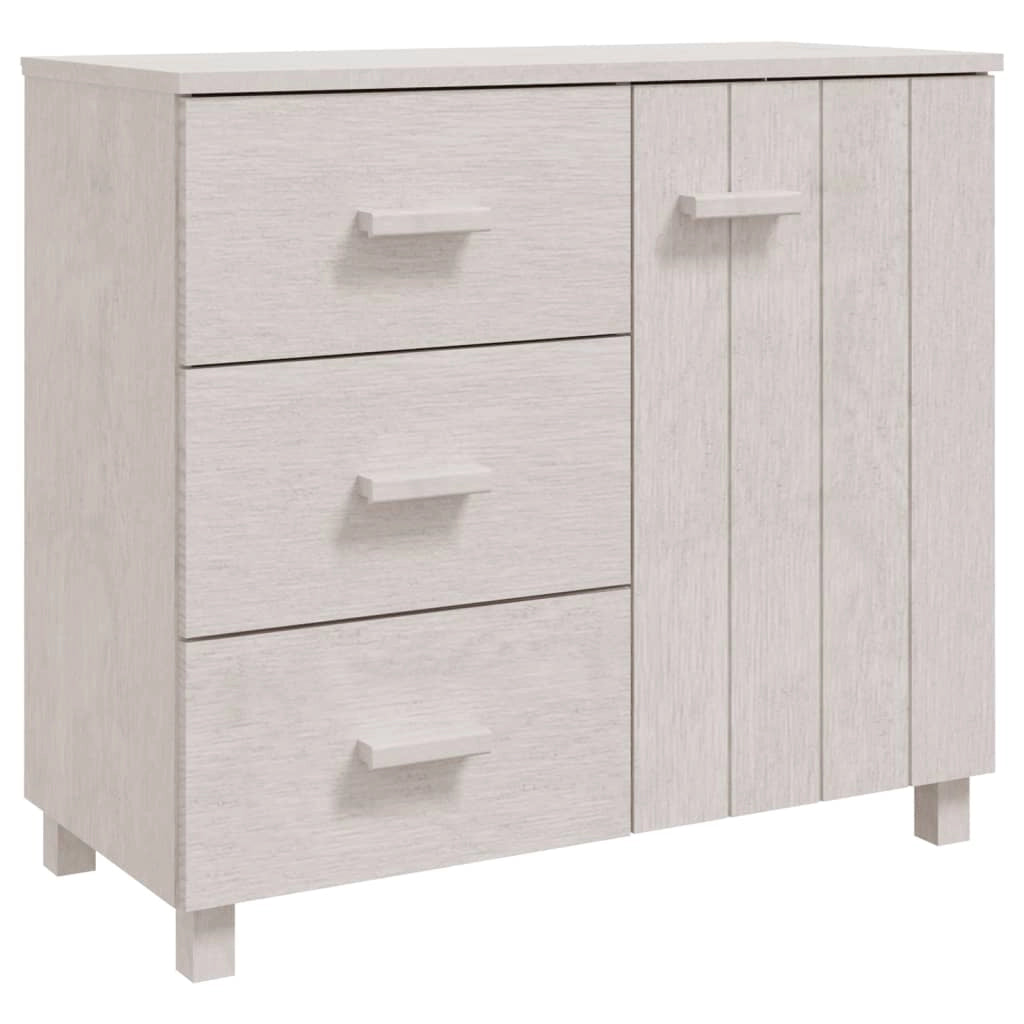 Buffet credenza cassettiera armadio mobile contenitore organizer per cucina soggiorno salotto 90 x 40 x 80 cm legno massello di pino bianco 02_0032135