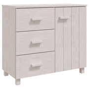 Buffet credenza cassettiera armadio mobile contenitore organizer per cucina soggiorno salotto 90 x 40 x 80 cm legno massello di pino bianco 02_0032135