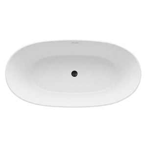 Vasca Da Bagno Freestanding In Acrilico Roma 170 Copritappo nero