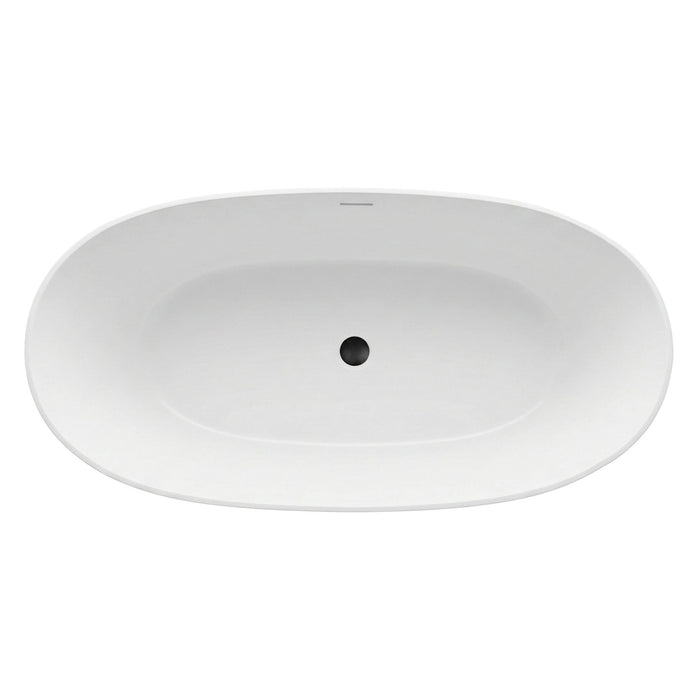 Vasca Da Bagno Freestanding In Acrilico Roma 170 Copritappo nero